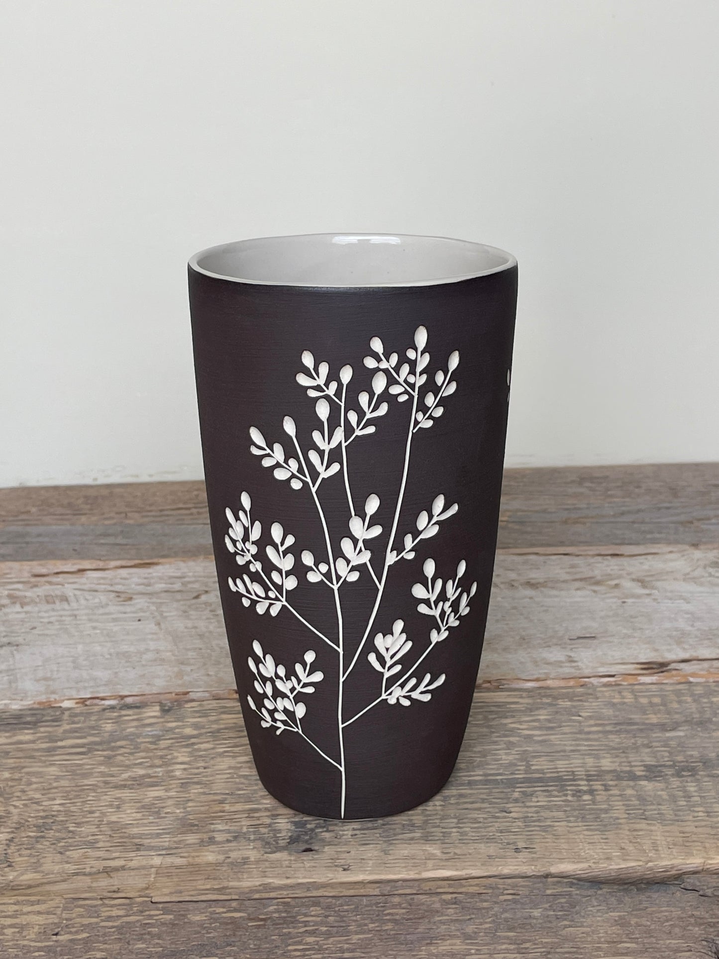 BOTANICAL SILHOUETTES WIDE VASE A
