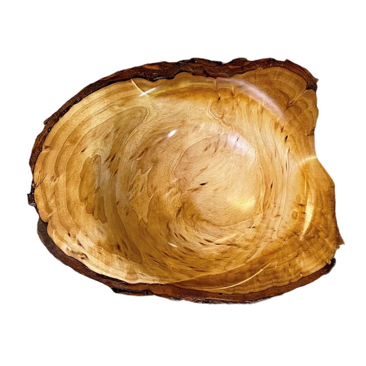 Sea Swirls Yellow Birch Burl Bowl