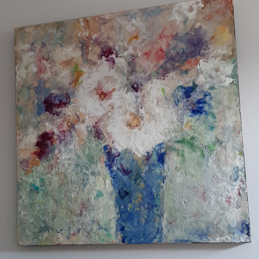 Bouquet In Blue Vase