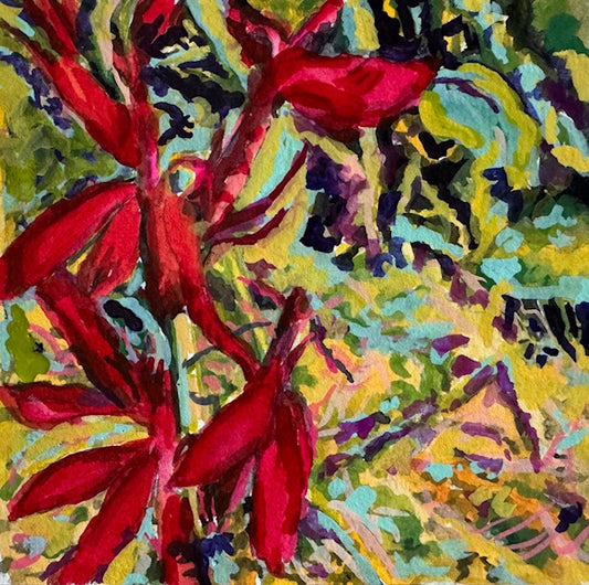 Red Painted Brush